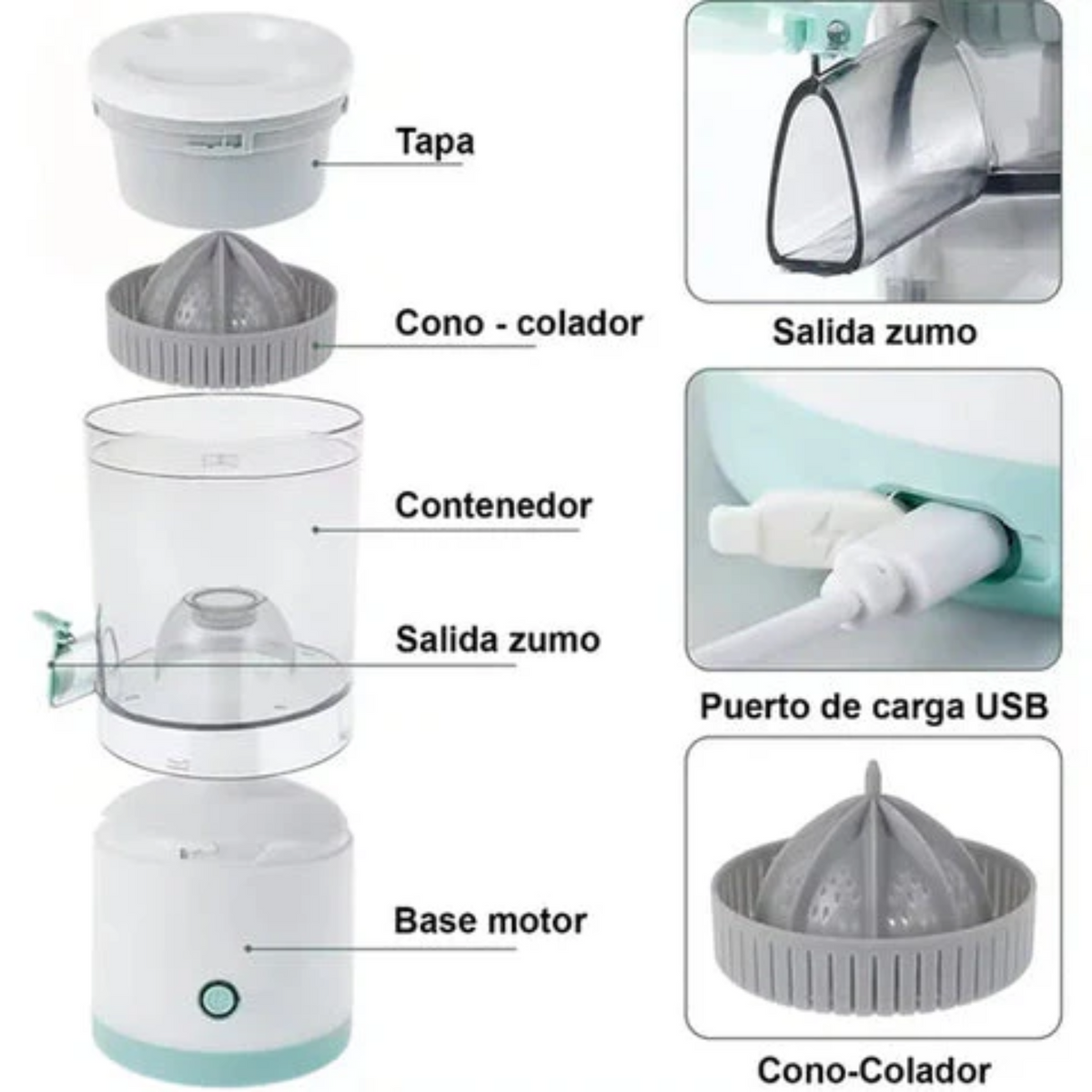 Exprimidor De Jugo Inalambrico